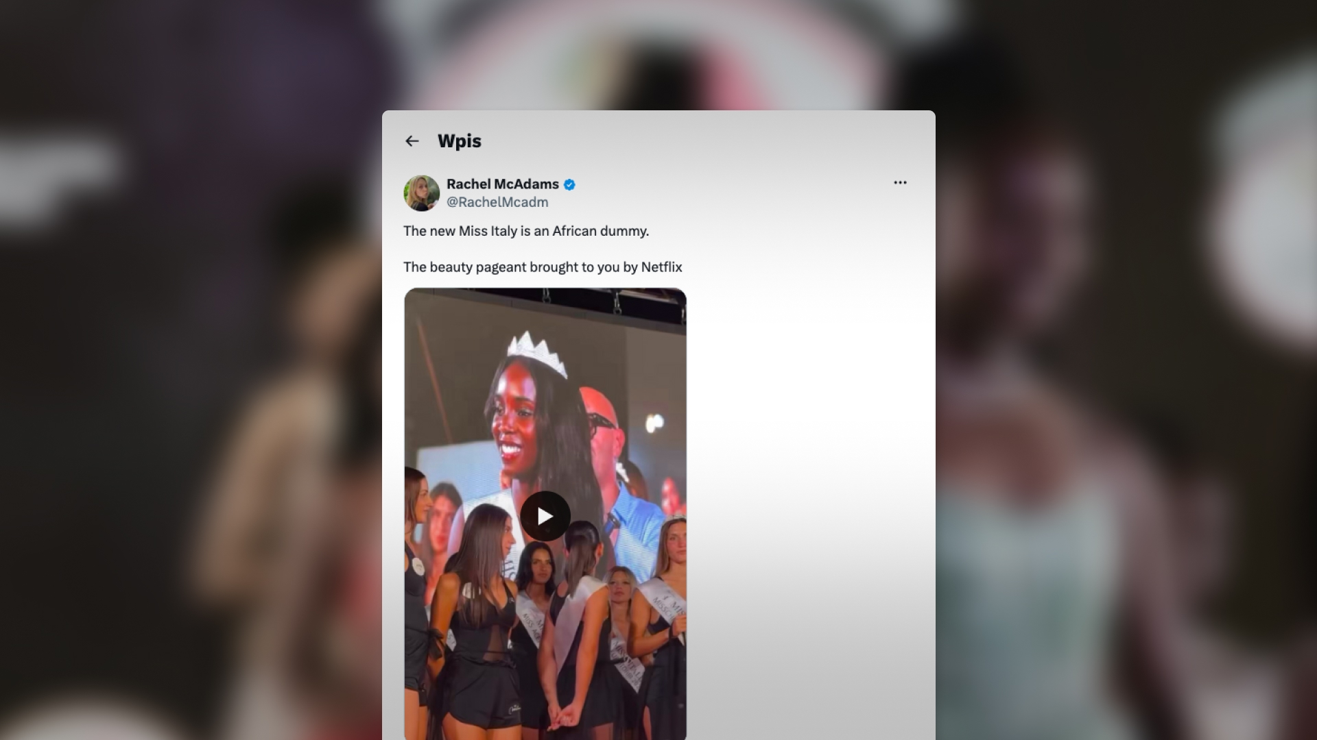 „Włochy wybrały czarnoskórą Miss”. Rasistowski fake „dowodem na upadek zachodniej cywilizacji”