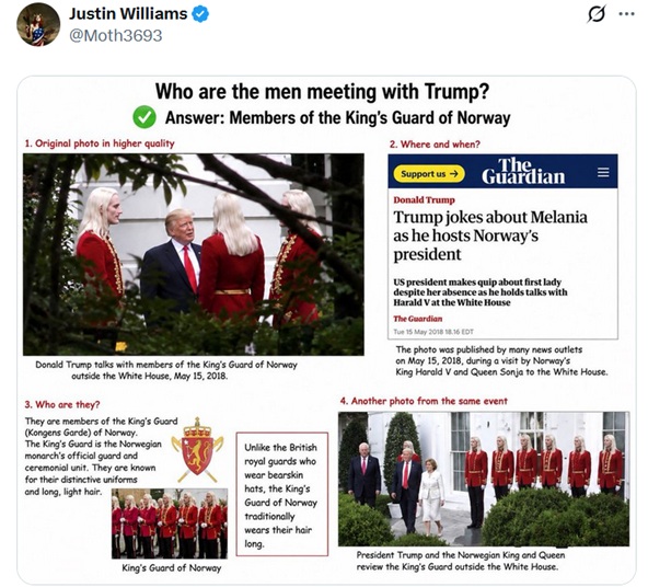 Rzekomy artykuł z Guardiana o Trumpie (fot. X.com)