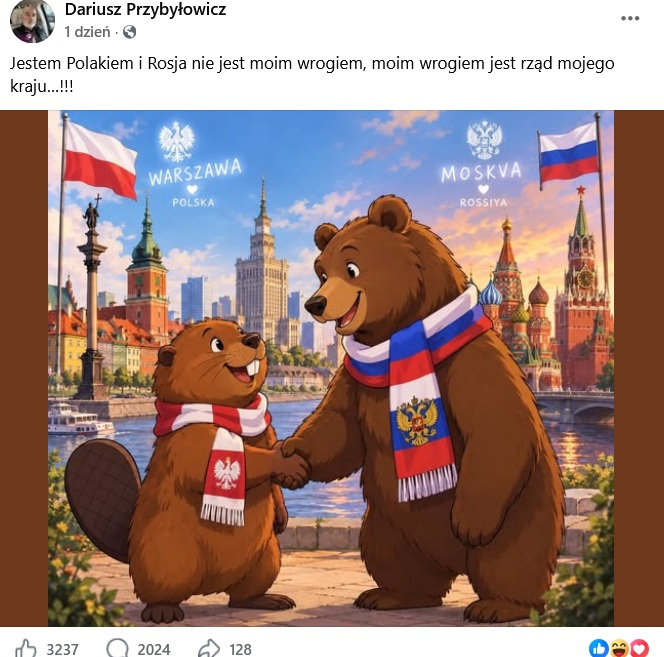 Wpis RussiaIsNotMyEnemy (fot. X.com)