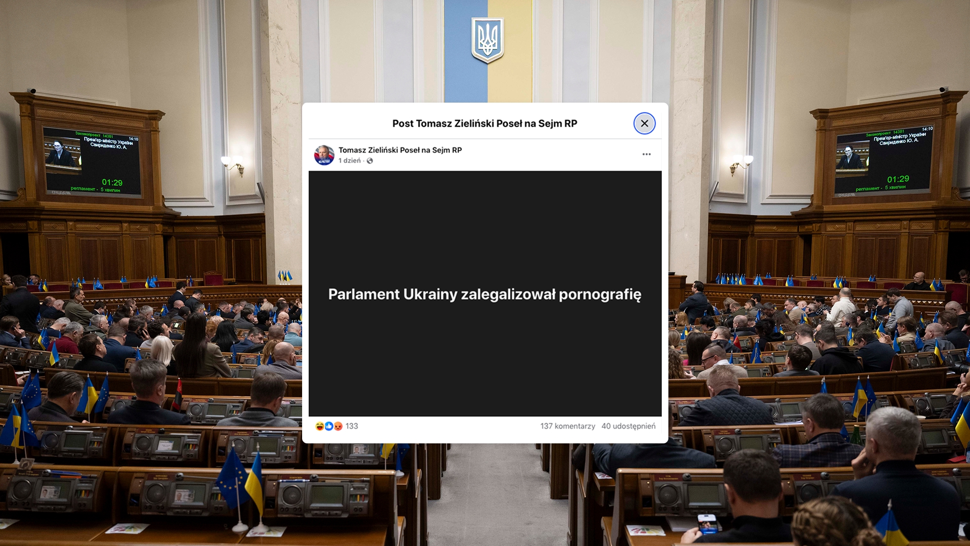 Poseł PiS powiela rosyjską narrację. Parlament ukraiński nie zalegalizował pornografii