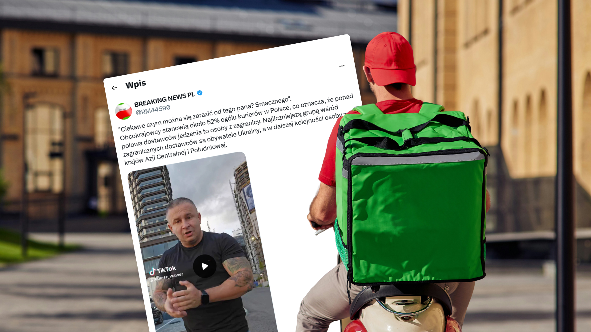 Ukraiński dostawca nadgryzł parówkę w hot-dogu? Cztery razy nie