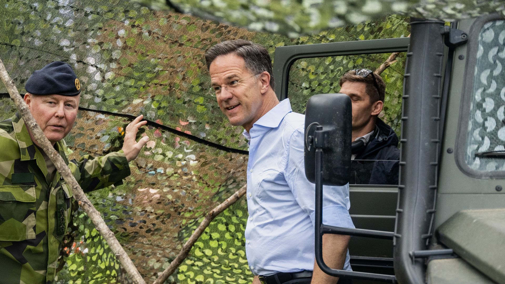 Carl-Johan Edström, szef szwedzkiego sztabu obrony i sekretarz generalny NATO Mark Rutte (fot. K.Tuxen Ladegaard Berg/NurPhoto/Getty Images)