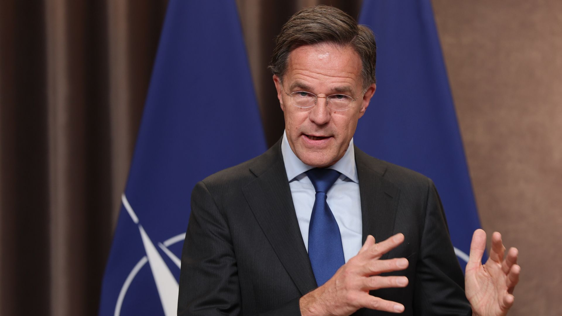 Mark Rutte. Sekretarz generalny NATO (fot. PAP/EPA/TOMS KALNINS)
