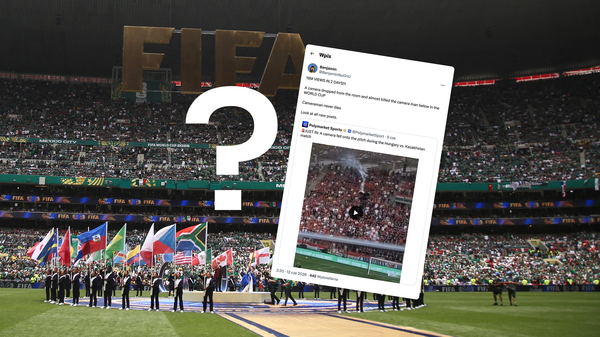 Kamera spadła podczas mundialu? Reuters ustalił, kiedy nagrano viral