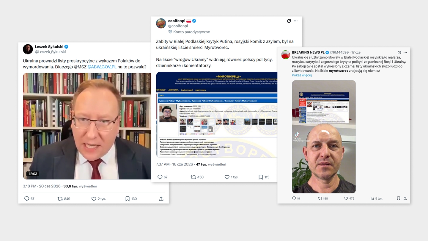 Przykładowe wpisy o Myrotworcu. Fot. X