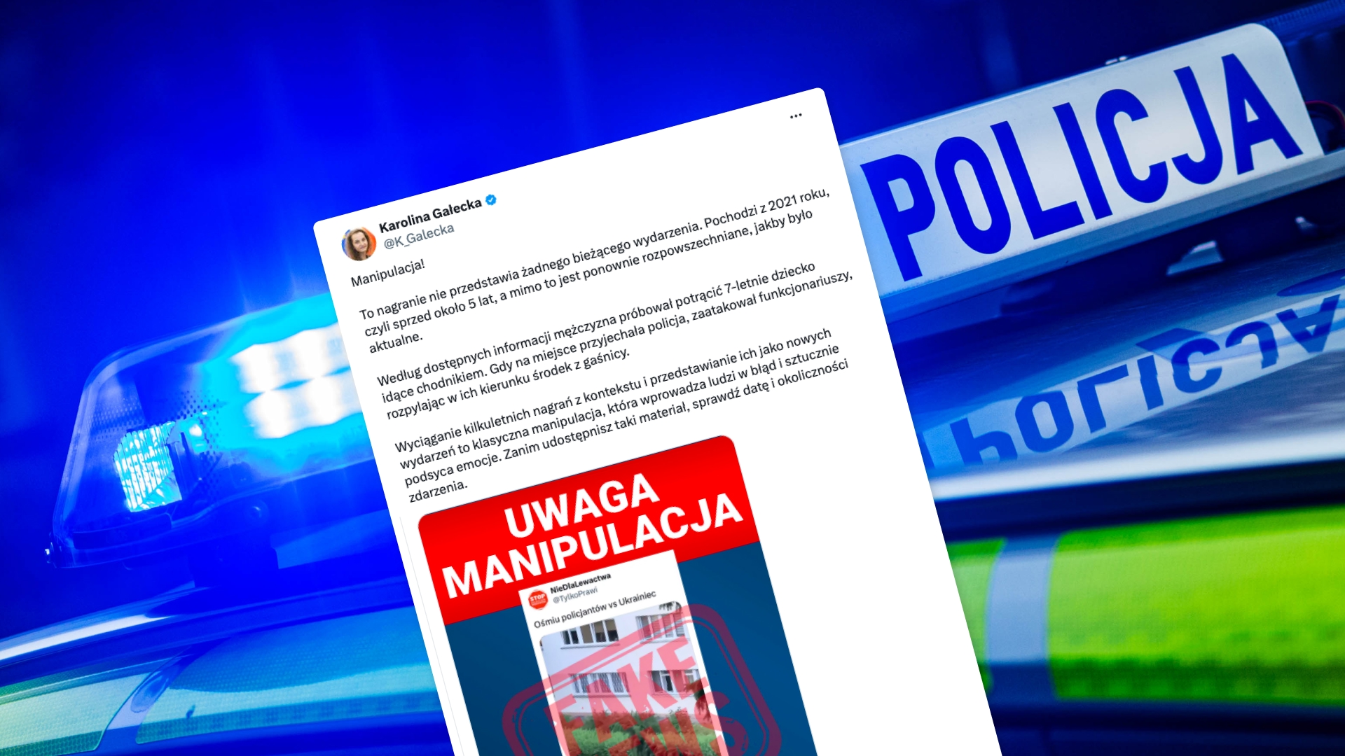 Ośmiu policjantów vs jeden Ukrainiec. Manipulacja i kampania nienawiści 