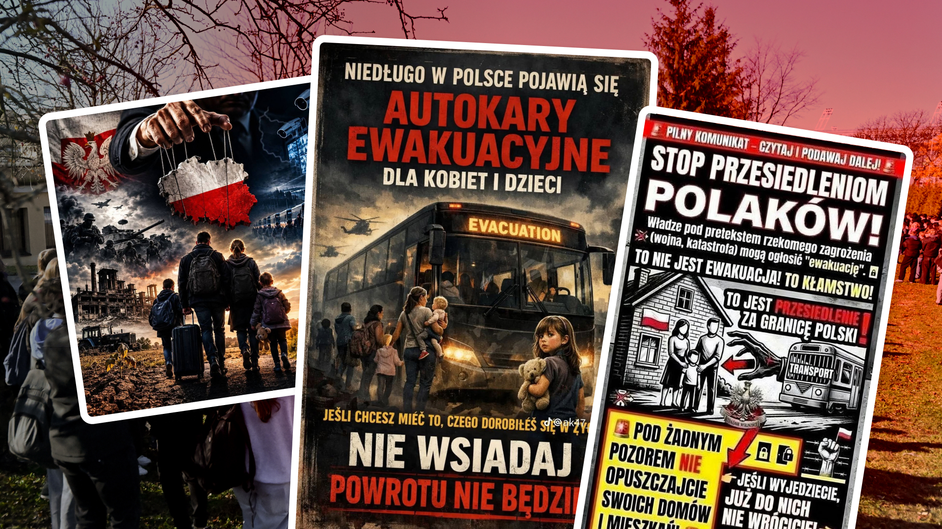 Grafiki, które we wrześniu były rozpowszechniane na Facebooku i X