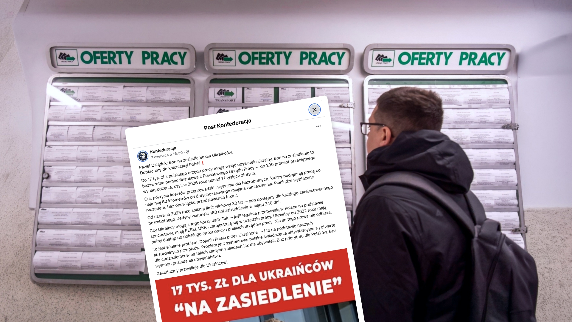 „17 tys. zł dla Ukraińców bez kontroli”? Wpis Konfederacji wprowadza w błąd