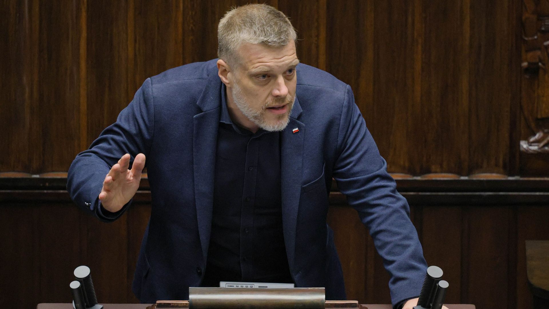 Poseł Partii Razem Adrian Zandberg (fot. PAP/P.Supernak)