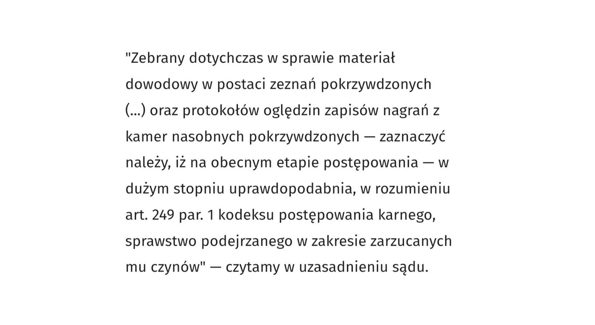 Fragment uzasadnienia wyroku - źródło Onet.pl