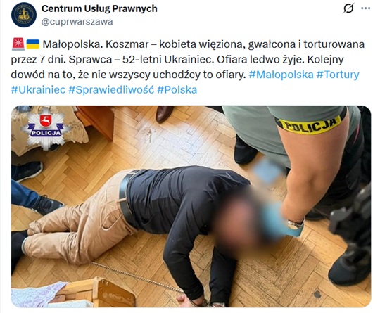 Zatrzymany Gruzin (fot. X.com)