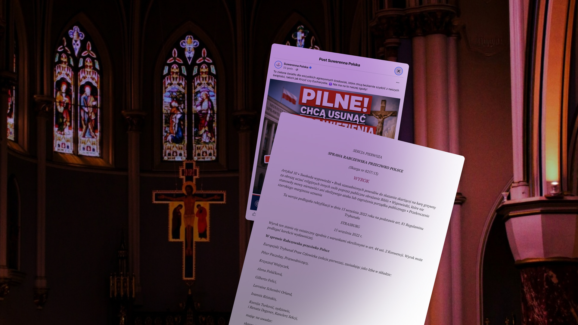 „Bezkarne znieważanie Krzyża i Eucharystii”? Suwerenna Polska i Ordo Iuris kłamią o zmianach w prawie